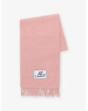 Marni Brand-Patch Alpaca-Blend Scarf - Pink