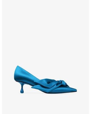Jimmy Choo Issy 50 Satin Court Shoes - Blue