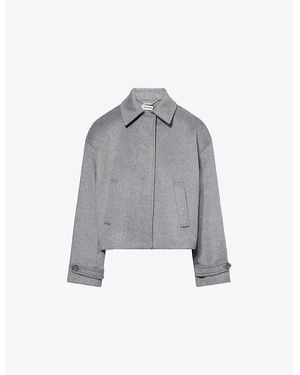 Jonathan Simkhai Colby Cropped Wool-Blend Jacket - Gray