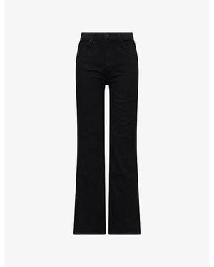 Mother The Kick It Straight-Leg Denim Jeans - Black