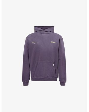 Represent Patron The Club Relaxed-Fit Cotton-Jersey Hoodie - Purple