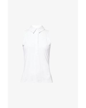lululemon Sleeveless Polo-Collar Stretch-Recycled Nylon Top - White