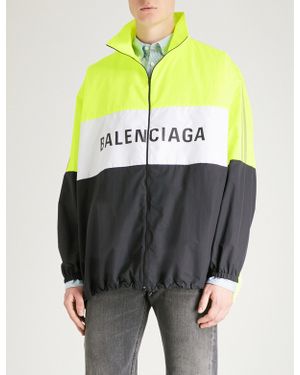 Balenciaga Logo Zip Up Track Jacket - Multicolour