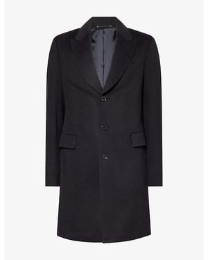 Paul Smith Single-Breasted Wool-Cashmere Overcoat - Blue