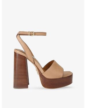 Steve Madden Floria Leather Heeled Sandals - Brown