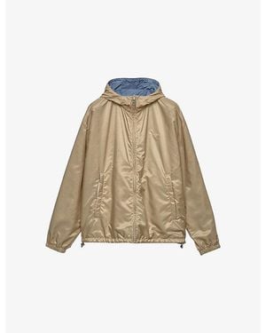 Prada Reversible Re-Nylon Hooded Shell Jacket - Natural