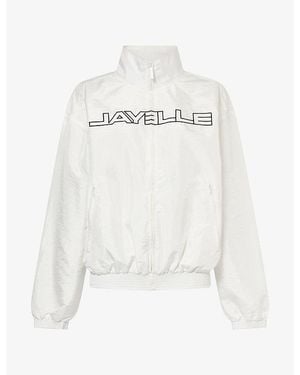 Jay3Lle Brand-Embroidered Soft-Shell Jacket - White