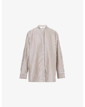 Stylein Mandria Pinstripe Woven Shirt - Brown
