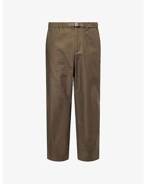 The North Face Belted Tapered-Leg Cotton Trousers - Natural