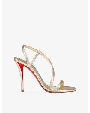 Christian Louboutin Rosa Z 100 Leather Heeled Sandals - White