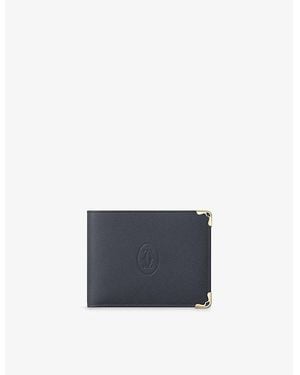 Cartier Must De 6-Slot Compact Leather Credit Card Holder - Blue