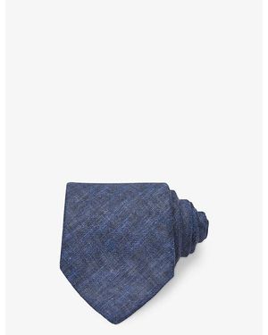 Reiss Luciano Linen Tie - Blue