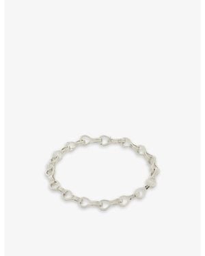Monica Vinader Infinity Link Recycled Sterling- Bracelet - White