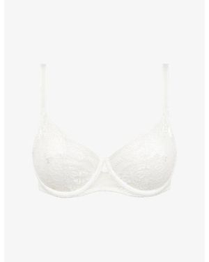 Chantelle Pulp Crush Unlined Demi Lace Bra - White