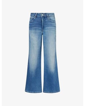 GOOD AMERICAN Soft Tech Good Waist Palazzo Denim Ankle Jeans - Blue