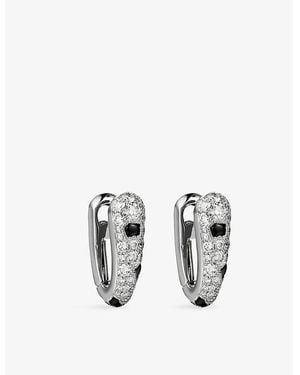 Cartier Panthère De 18Ct- 0.68Ct Round-Cut Diamond And Onyx Earrings - White
