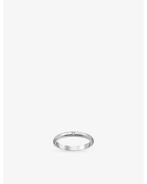 Cartier 1895 And 0.01Ct Diamond Wedding Band - White