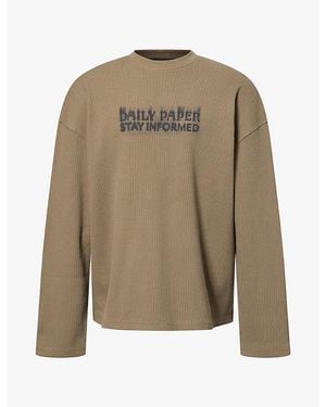 Daily Paper Stay Informed Cotton Top - Green