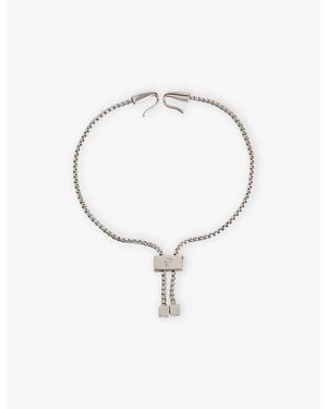 Poubel Single Charm Rhodium-Plated Sterling- Bracelet - Metallic