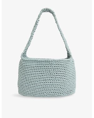 Whistles Adaline Crochet Shoulder Bag - Blue