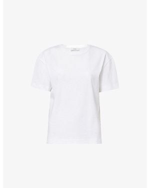 TOTEME Classic Short-Sleeve Cotton-Jersey T-Shirt - White