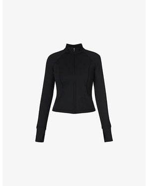 Sweaty Betty All Day Zip-Up Stretch-Woven Jacket - Black