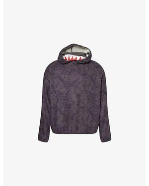 A Bathing Ape Bape X Kazuki Camouflage-Print Fleece Hoody - Purple