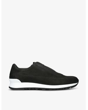 John Lobb Lift Leather Low-Top Trainers - Black