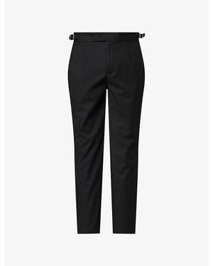 Arne Adjustable-Waistband Formal Woven Trousers - Black