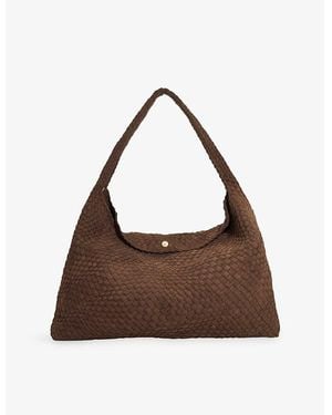 Dune Deliberate Xl Faux-Suede Shoulder Bag - Brown