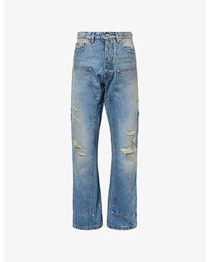 Trapstar Redline Redline Distressed Denim Jeans - Blue