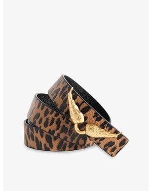 Zadig & Voltaire Rock Reversible Leather Belt - Brown