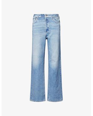 Rag & Bone Miramar Terry Wide-Leg Cotton Trousers - Blue