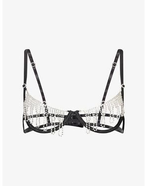 Bluebella Estelle Underwired Diamante Bra - Metallic