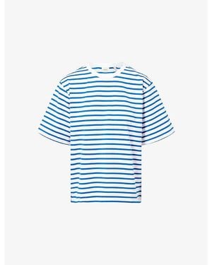 Skall Studio Boyfriend Oversized Cotton T-Shirt - Blue