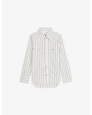 Zadig & Voltaire Thelma Logo-Embellished Cotton-Poplin Shirt - White