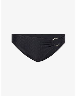 Heidi Klein Meteora High-Leg Bikini Bottoms - Black