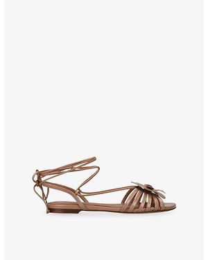 Zimmermann Orchid Leather Sandals - Pink