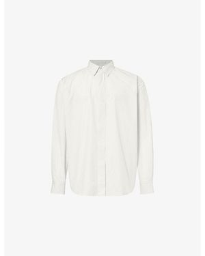 The Row Nilo Curved-Hem Cotton-Poplin Shirt - White
