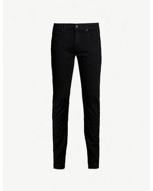 PAIGE Denim Black Shadow Federal Slim-fit Mid-rise Jeans