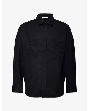 Givenchy Patch Pocket Wool Shirt - Blue