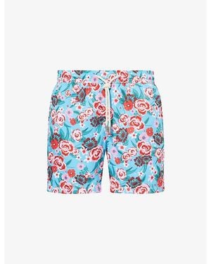 ARRELS Barcelona Flower Printed Swim Shorts - Blue