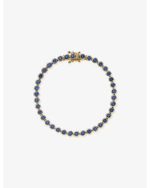 Missoma Tennis Round 18Ct-Plated Brass And Sapphire Bracelet - Metallic