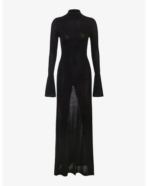 House Of Cb Sancha Backless Stretch-Knit Maxi Dress - Black