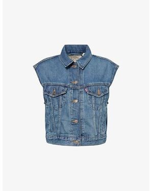 Levi's Shrunken 90's Denim Vest Top - Blue
