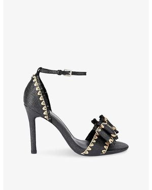 KG by Kurt Geiger Robbie Raffia Heeled Sandals - Black