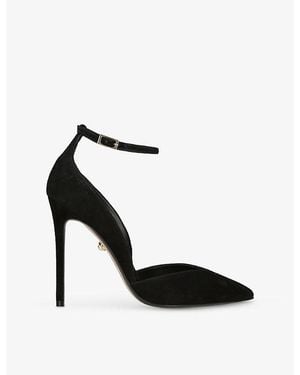 ALEVI Camilla 110 Suede Heeled Courts - Black