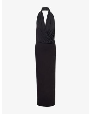 Dissh Felicity Halterneck Woven Midi Dress - Black