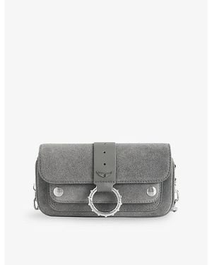 Zadig & Voltaire Kate Suede Wallet Bag - Grey