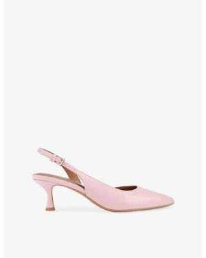 KG by Kurt Geiger Aria Low 2 Leather Slingback Courts - Pink